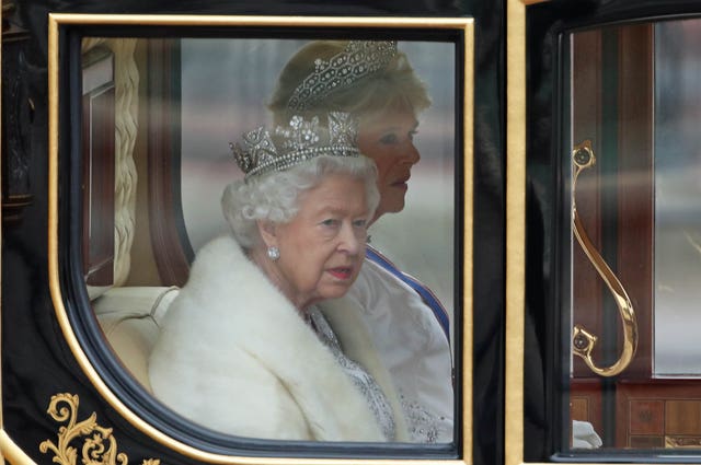 The Queen and Camilla leave Buckingham Palace