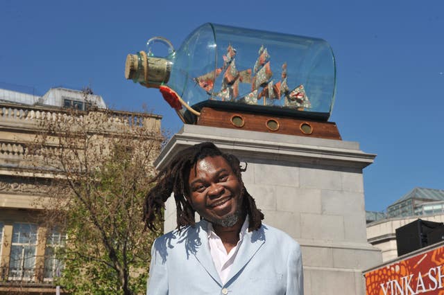 Yinka Shonibare is famous for his work Nelson’s Ship In A Bottle, previously on the Fourth Plinth in Trafalgar Square, London