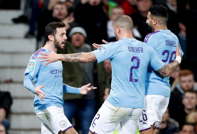 Bernardo Silva, left, scored a stunner at Old Trafford 