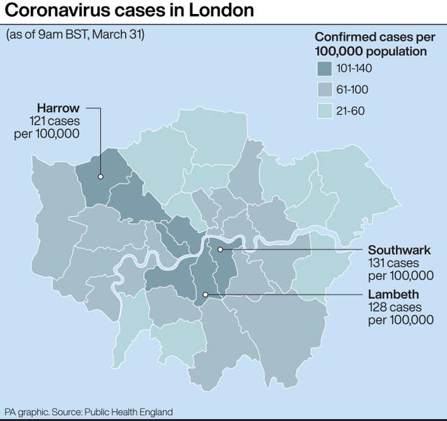 London coronavirus figures