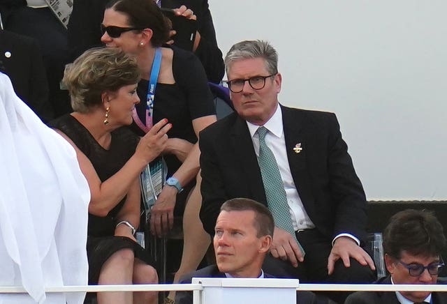 British Prime Minister Sir Keir Starmer in the stands before the opening ceremony of the Paris 2024 Paralympics