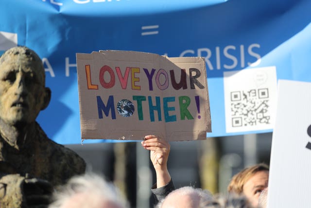 Climate change protest