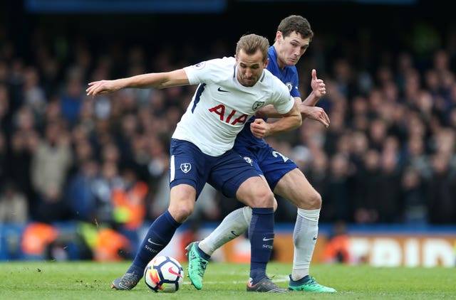 Harry Kane, left, and Andreas Christensen boosted Spurs and Chelsea's tallies