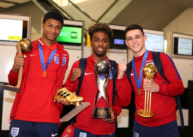 Rhian Brewster (left) and Phil Foden (right) are two youngsters hoping to make an impact in the senior England squad.