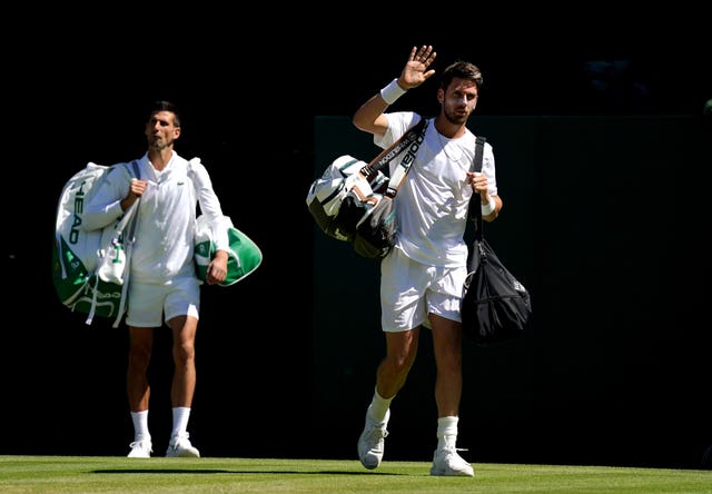 Centre Court gave the duo a rousing reception 