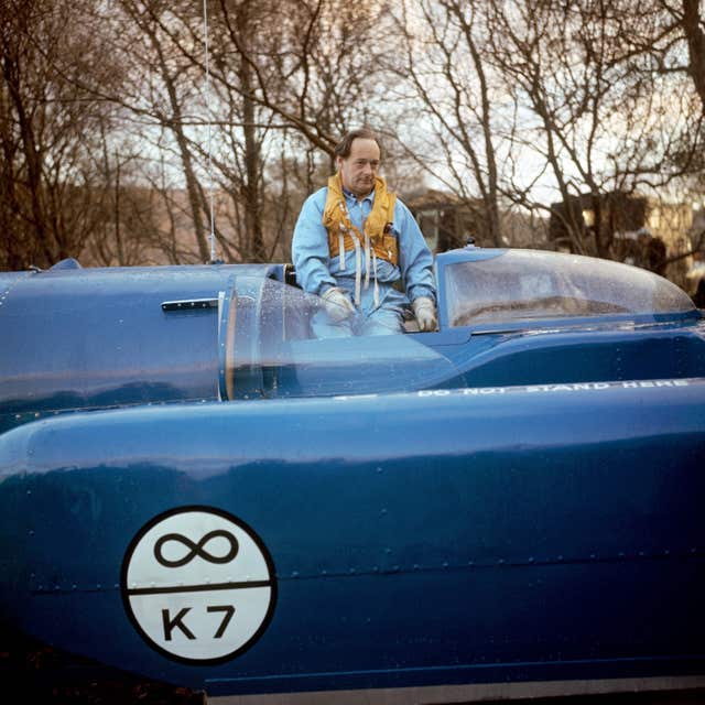 Donald Campbell on his Bluebird