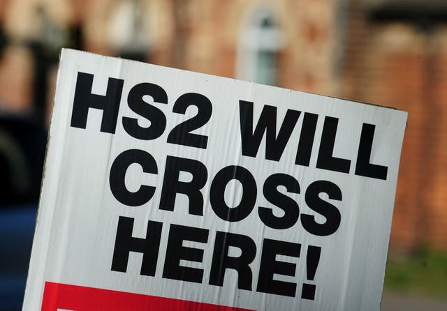 An anti-HS2 sign