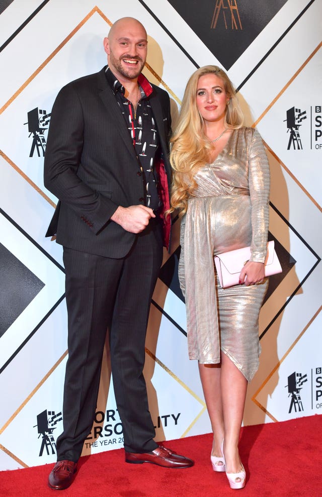 Tyson Fury and wife Paris on the red carpet 