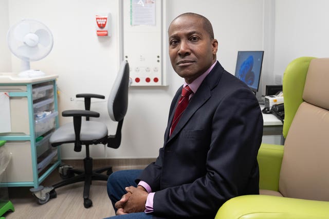 Lung cancer patient David Lindsay, who has benefited from the new AI and robot technology 