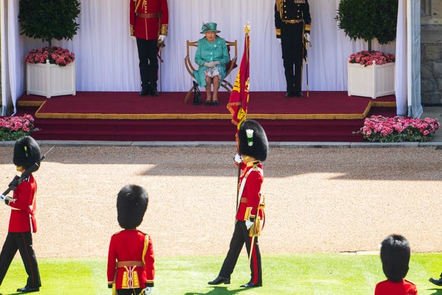 The Queen during her official birthday celebrations last year