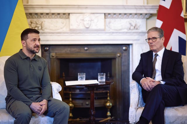 Prime Minister Sir Keir Starmer with Ukrainian President Volodymyr Zelensky 