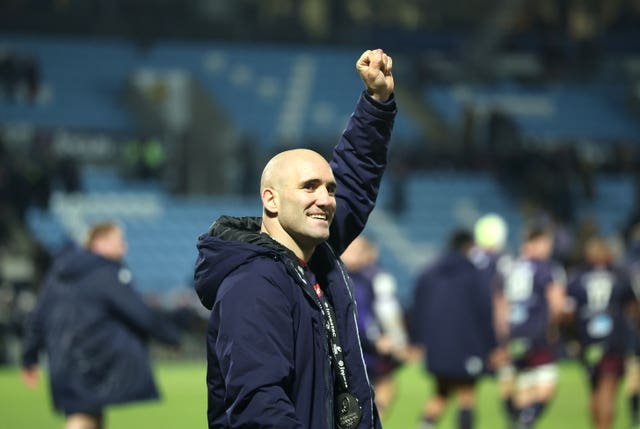 Maxime Lucu celebrates Bordeaux's win over Exeter