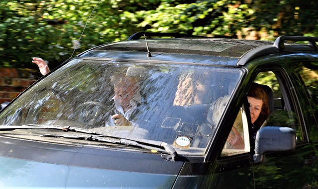 Boris Johnson leaving his home in Oxford following his resignation as an MP