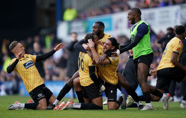 Maidstone''s players celebrate