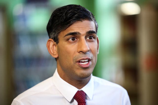 Rishi Sunak visits a school