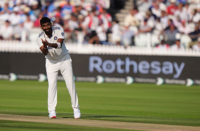 India’s Jasprit Bumrah sarcastically applauds England’s Zak Crawley in the final over of the day