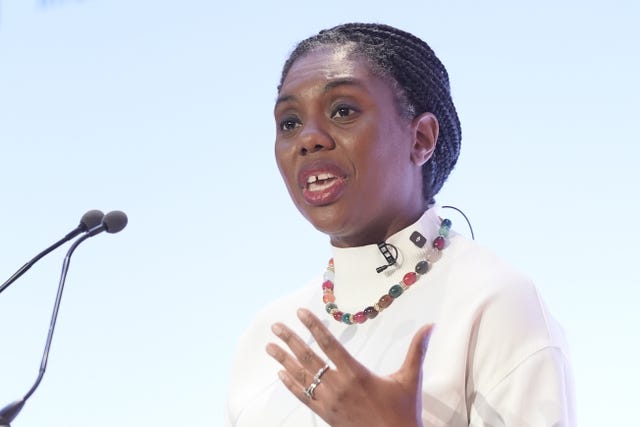 Kemi Badenoch making a speech