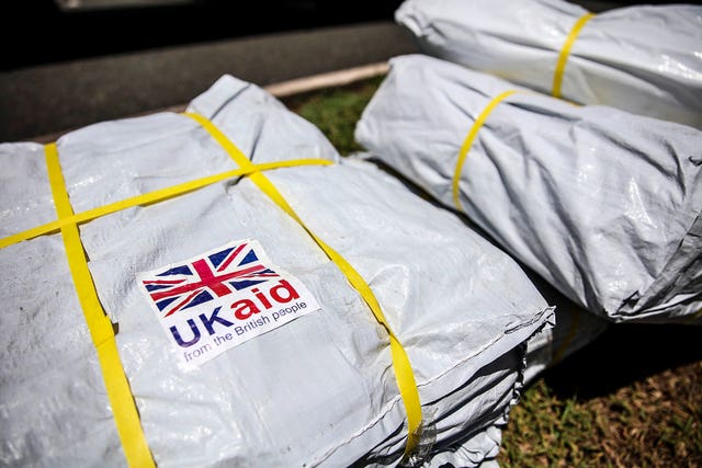 DFID supplied Shelter Packs which were distributed in the British Virgin Islands after Hurricane Irma (MoD/PA)