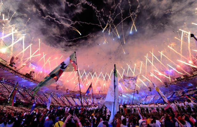 Fireworks during the London Olympic Games 2012 Opening Ceremony