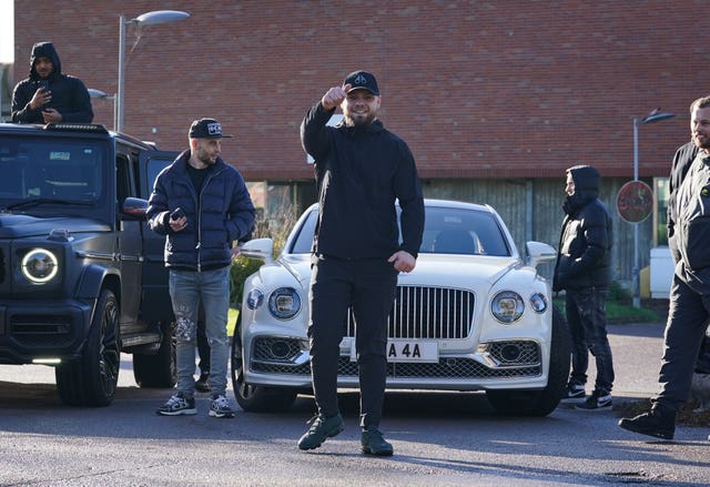 Daniel Dowling-Brooks celebrates after being released outside HMP Swaleside