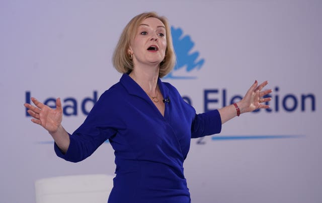 Liz Truss during a hustings event in Norfolk