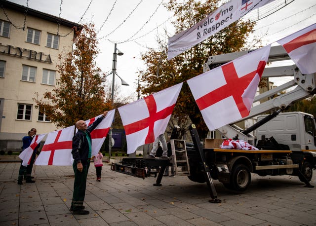 England fans in Kosovo