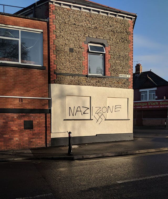 Far-right graffiti