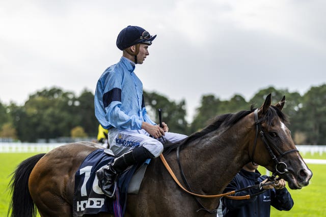 Atrium and jockey Harry Davies after winning the Howden Challenge Cup