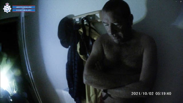 Police body-cam footage of David Carrick being arrested