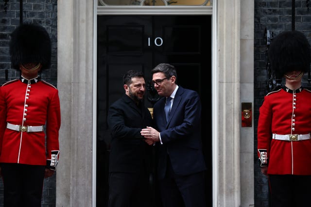 Volodymyr Zelensky with Andy Burnham