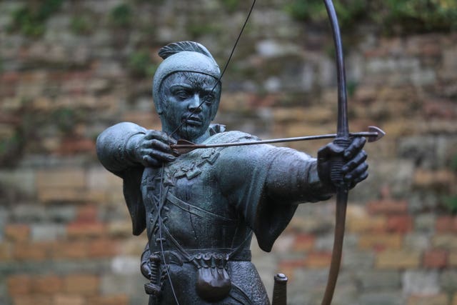 The Robin Hood statue in Nottingham (Mike Egerton/PA)