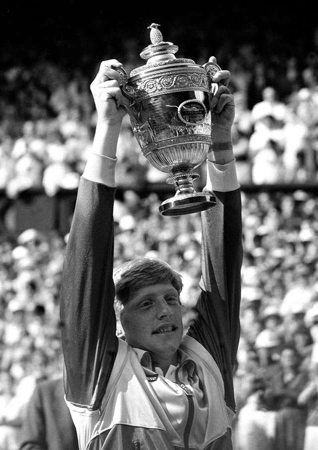 Boris Becker became the youngest ever Wimbledon champion at the age of 17 when he defeated Kevin Curren in 1985 (Archive/PA)