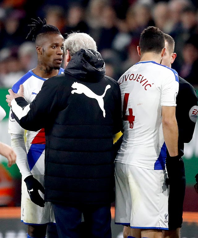 Crystal Palace manager Roy Hodgson is keen to fend off interest in winger Wilfried Zaha