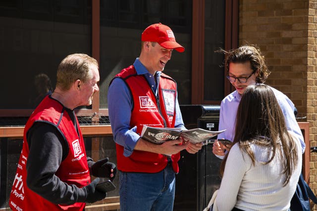 The Duke of Cambridge selling the Big Issue