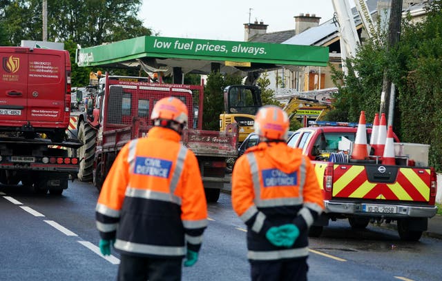 Explosion at Donegal service station