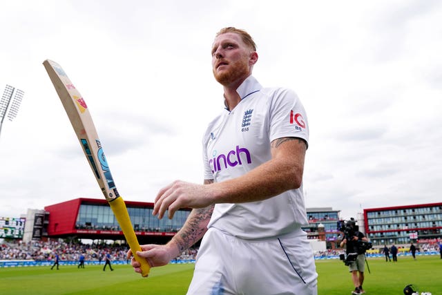 Ben Stokes leaves the pitch
