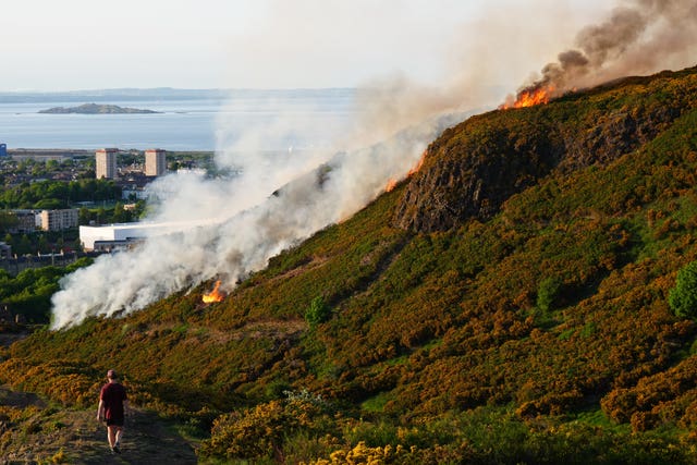 Holyrood Park fire