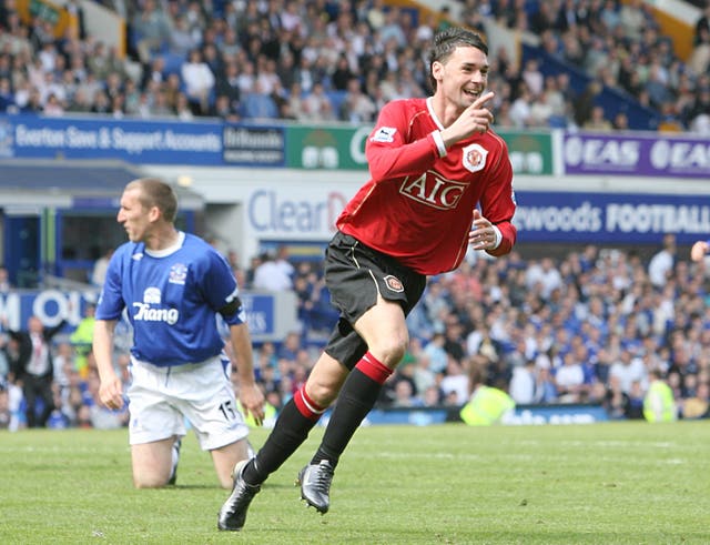 Chris Eagles after scoring the fourth goal for Manchester United