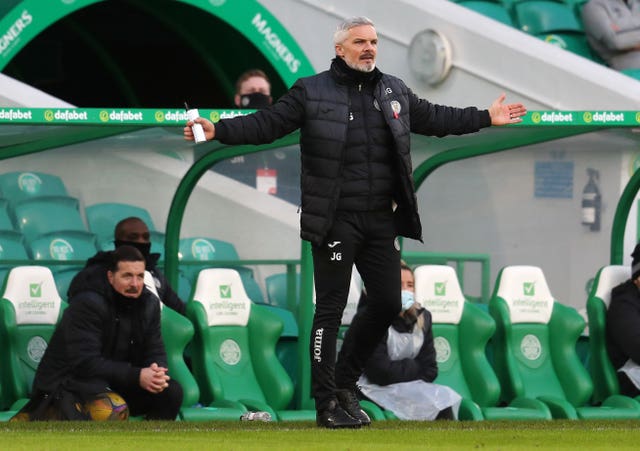 St Mirren manager Jim Goodwin