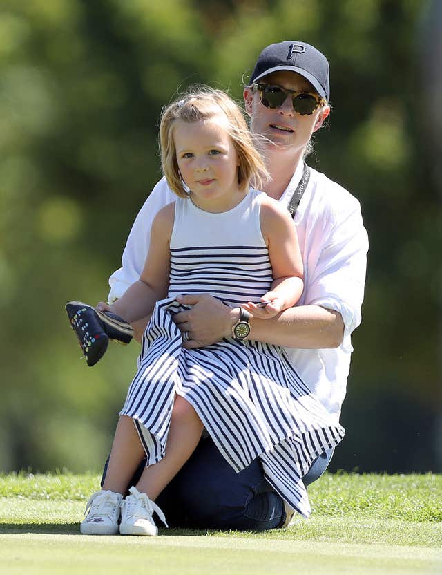 Zara Tindall with her daughter Mia