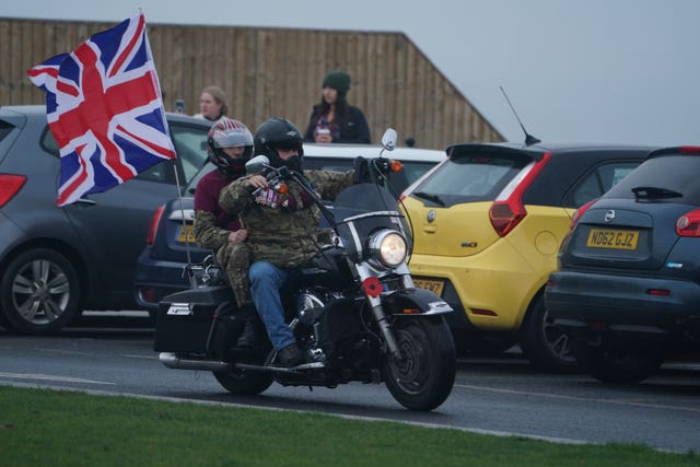 Bikers fly the flag at Seaham 