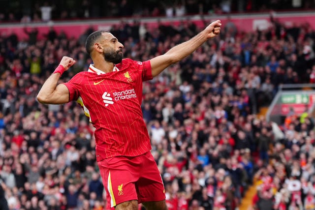 Mo Salah celebrating