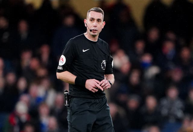 David Coote referees the Chelsea v Southampton match