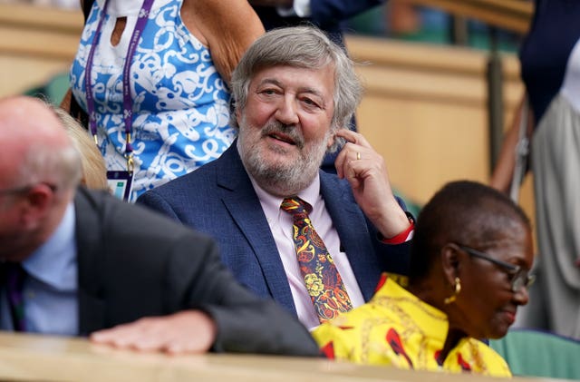 Stephen Fry in the royal box