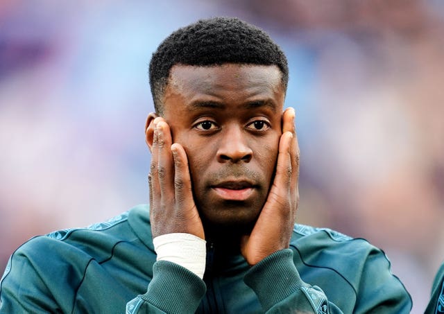 Marc Guehi holds his head in his hands