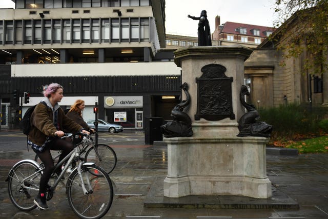 The artwork has been installed in a apparent tribute to Bristol actor Dave Prowse who died last week (Jacob King/PA).