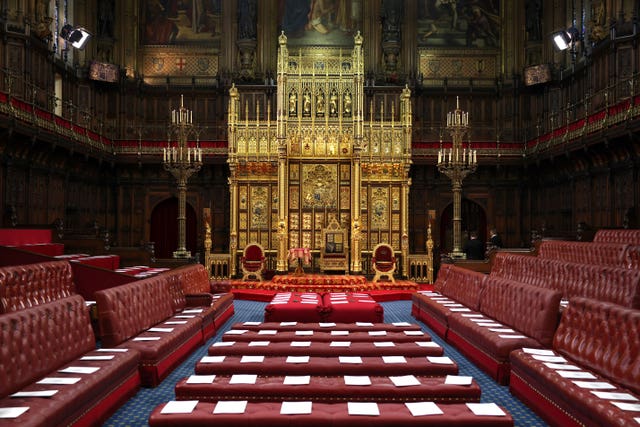 A view of the House of Lords chamber