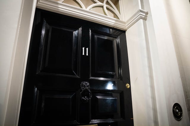 The black door of 11 Downing Street