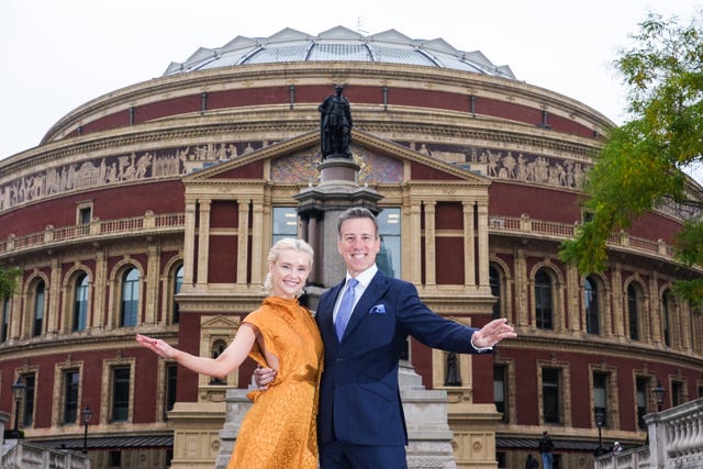 Rosie Ward and Anton Du Beke outside the Royal Albert Hall