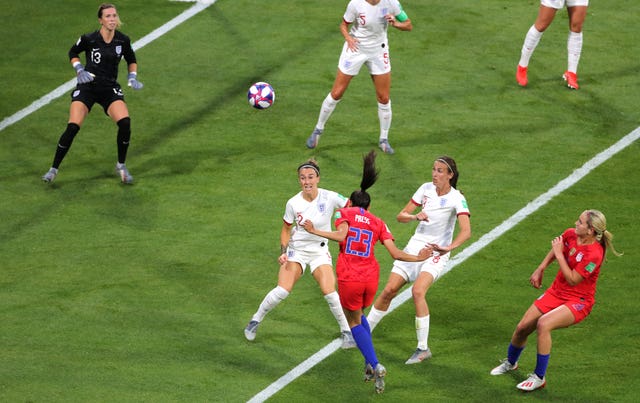 Christen Press' header opened the scoring in the 10th minute